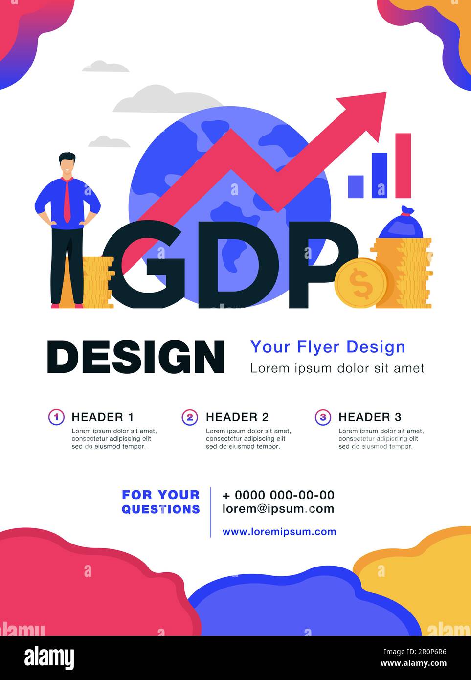 Gross domestic product national Stock Vector