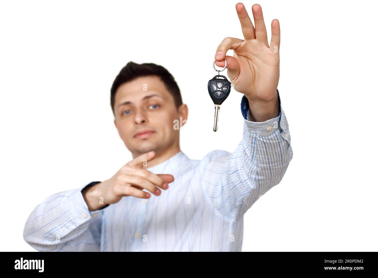 Man holding car keys model hi-res stock photography and images - Alamy