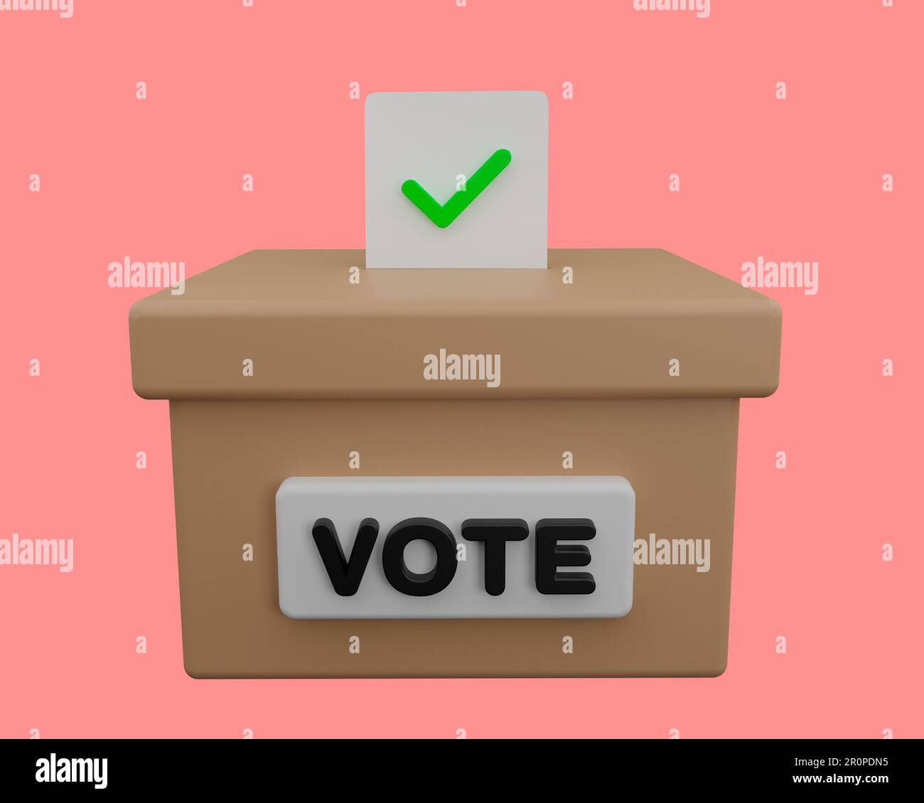 3d rendering realistic voting ballot box Stock Photo Alamy