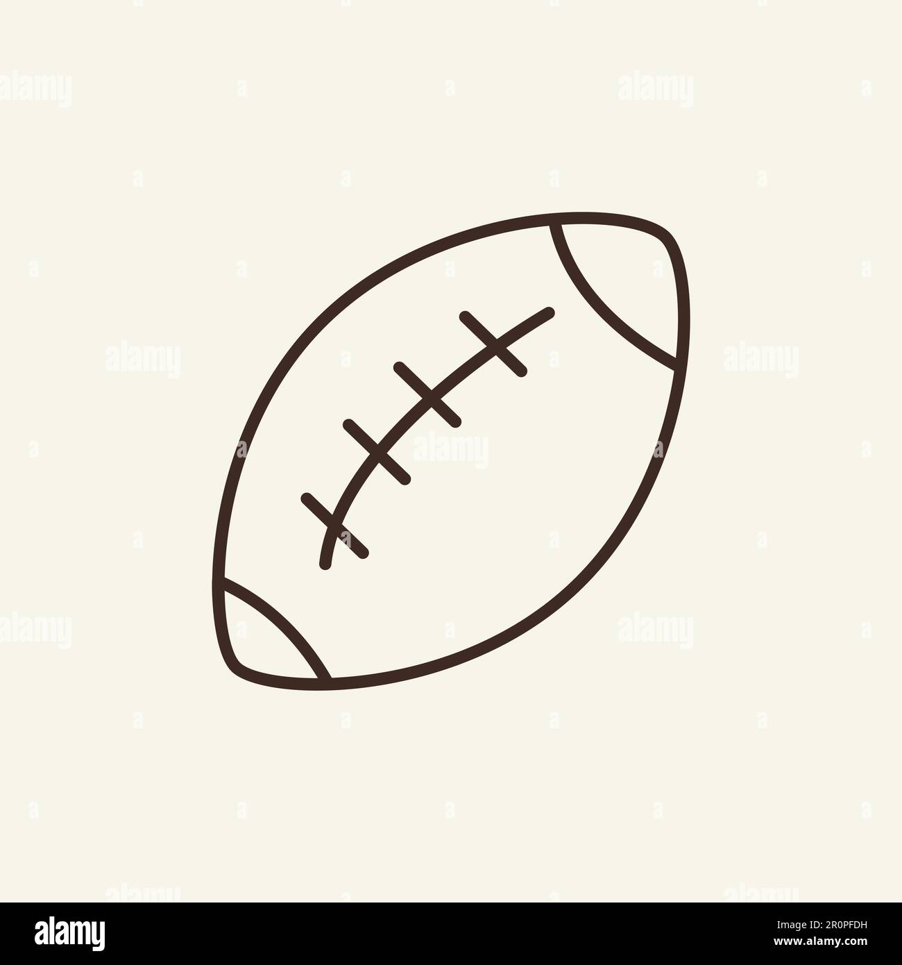 Rugby ball line icon Stock Vector Image & Art - Alamy