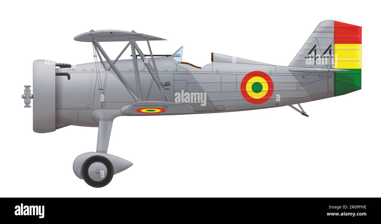 Curtiss Hawk II of the Bolivian Air Force, 1934 Stock Photo