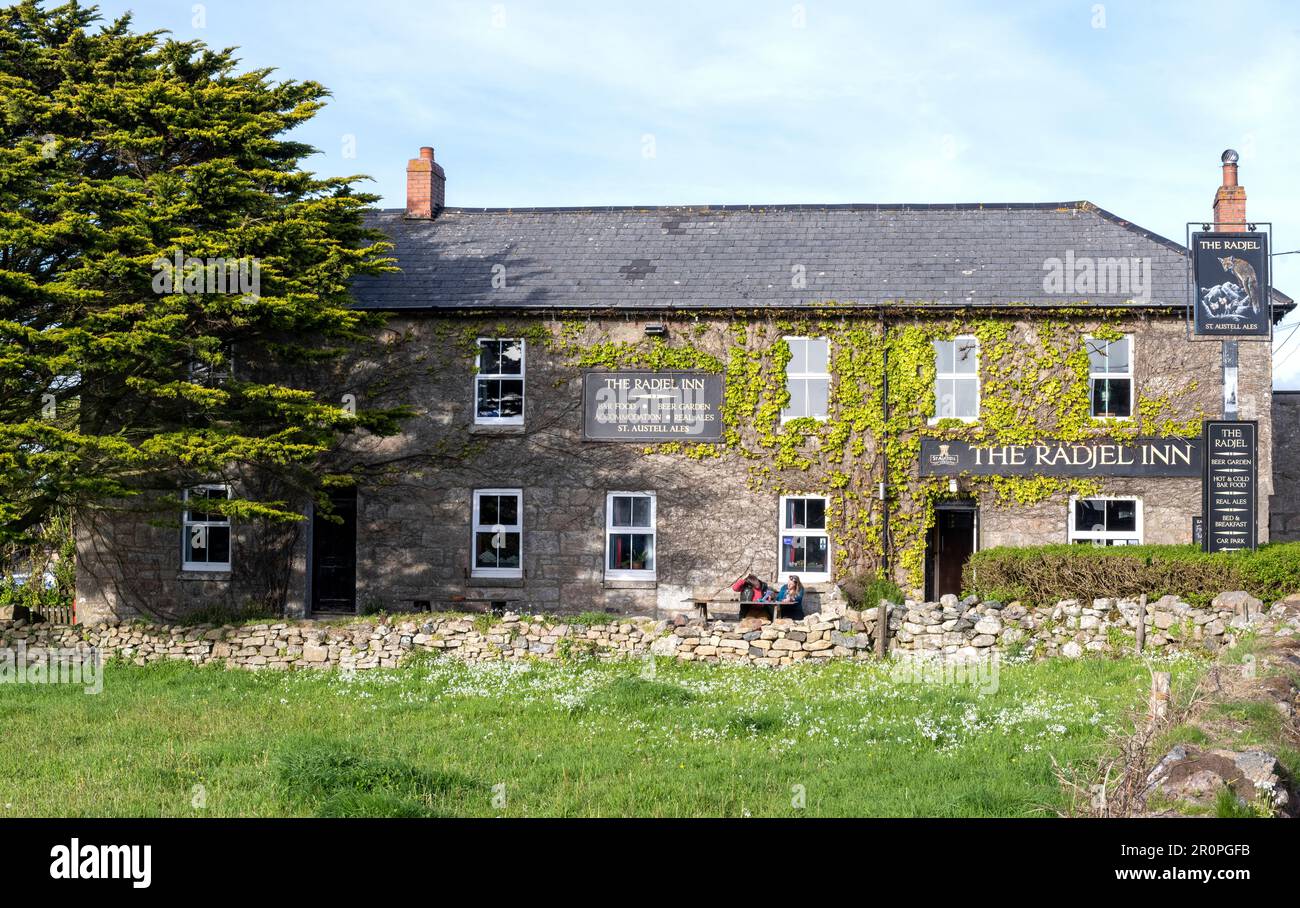 The Radjel Inn - public house - Boscaswell Terrace, Pendeen, Cornwall, England, UK Stock Photo