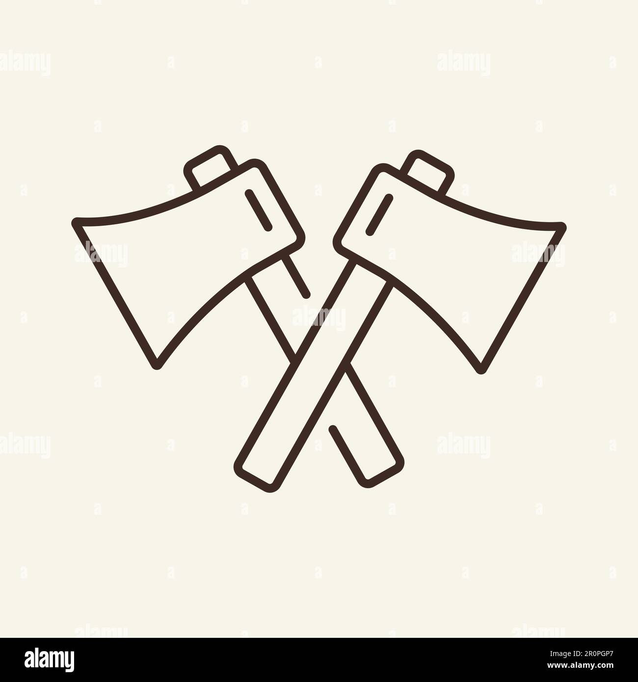 Crossed Axes Vector Icon Stock Vector Image And Art Alamy