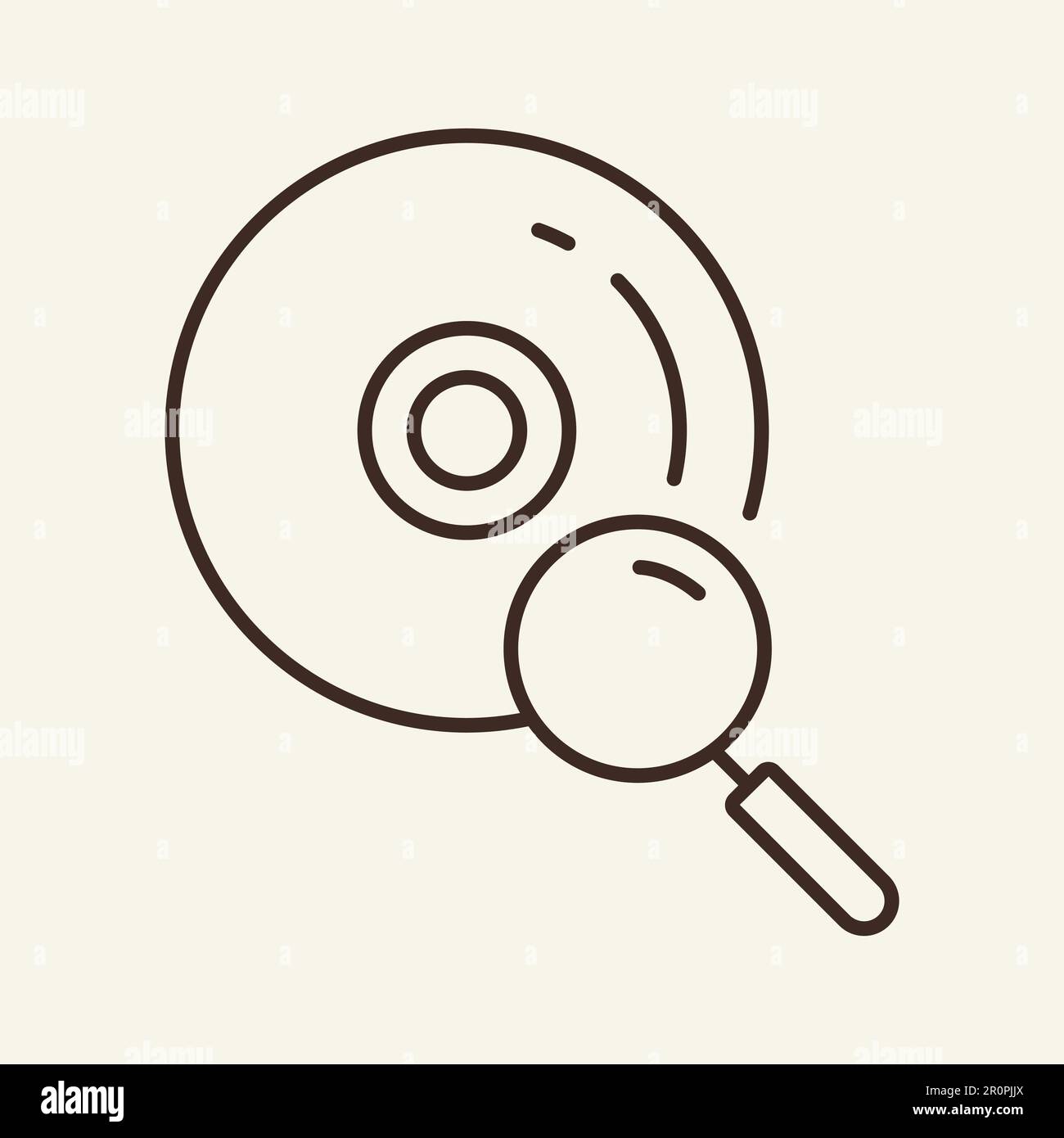 CD scan line icon Stock Vector