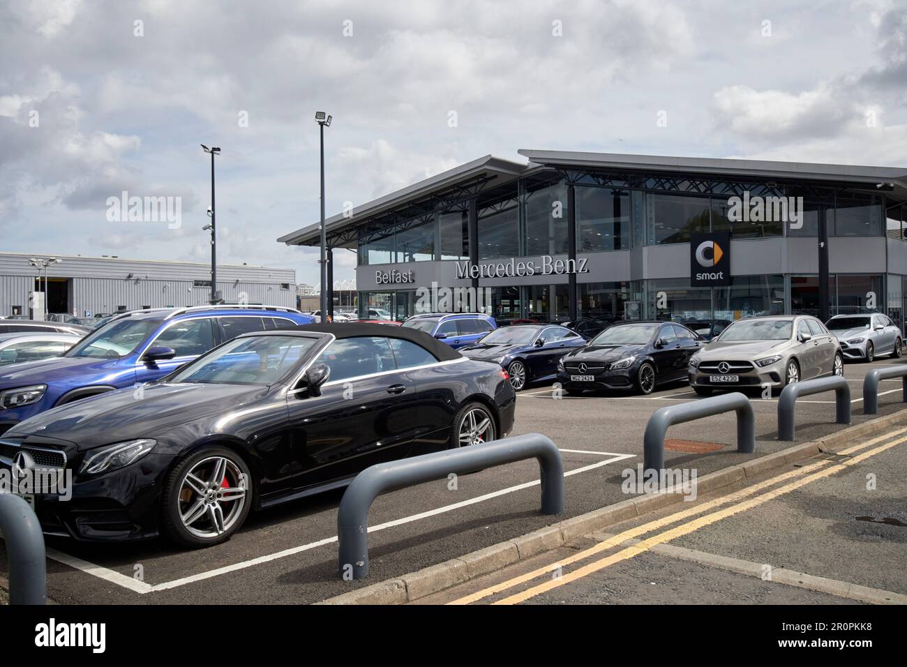 belfast mercedes benz and smart car dealership Belfast, Northern Ireland, uk Stock Photo