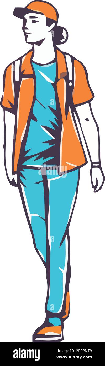 Walking with attitude Stock Vector Images - Alamy
