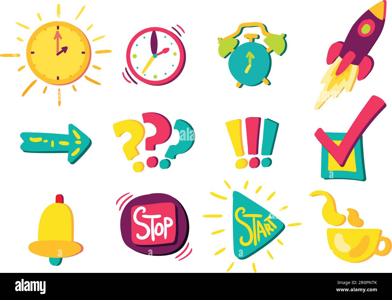 Time Managment Signs Set Stock Vector Image & Art - Alamy