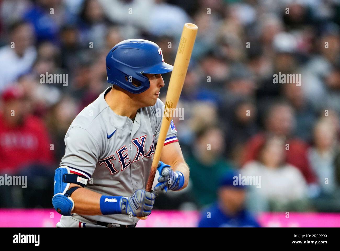 Texas Rangers' Nathaniel Lowe rounds the bases on his way home during a  baseball game against the Seattle Mariners, Sunday, June 4, 2023, in  Arlington, Texas. (AP Photo/Tony Gutierrez Stock Photo - Alamy