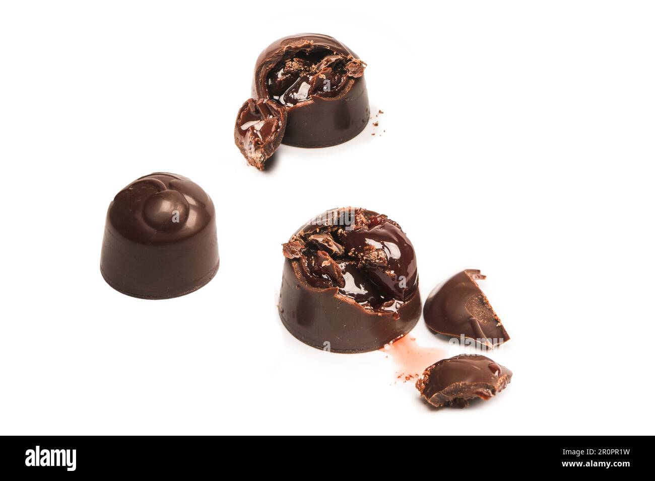 A chocolate candy isolated on a white background. Stock Photo