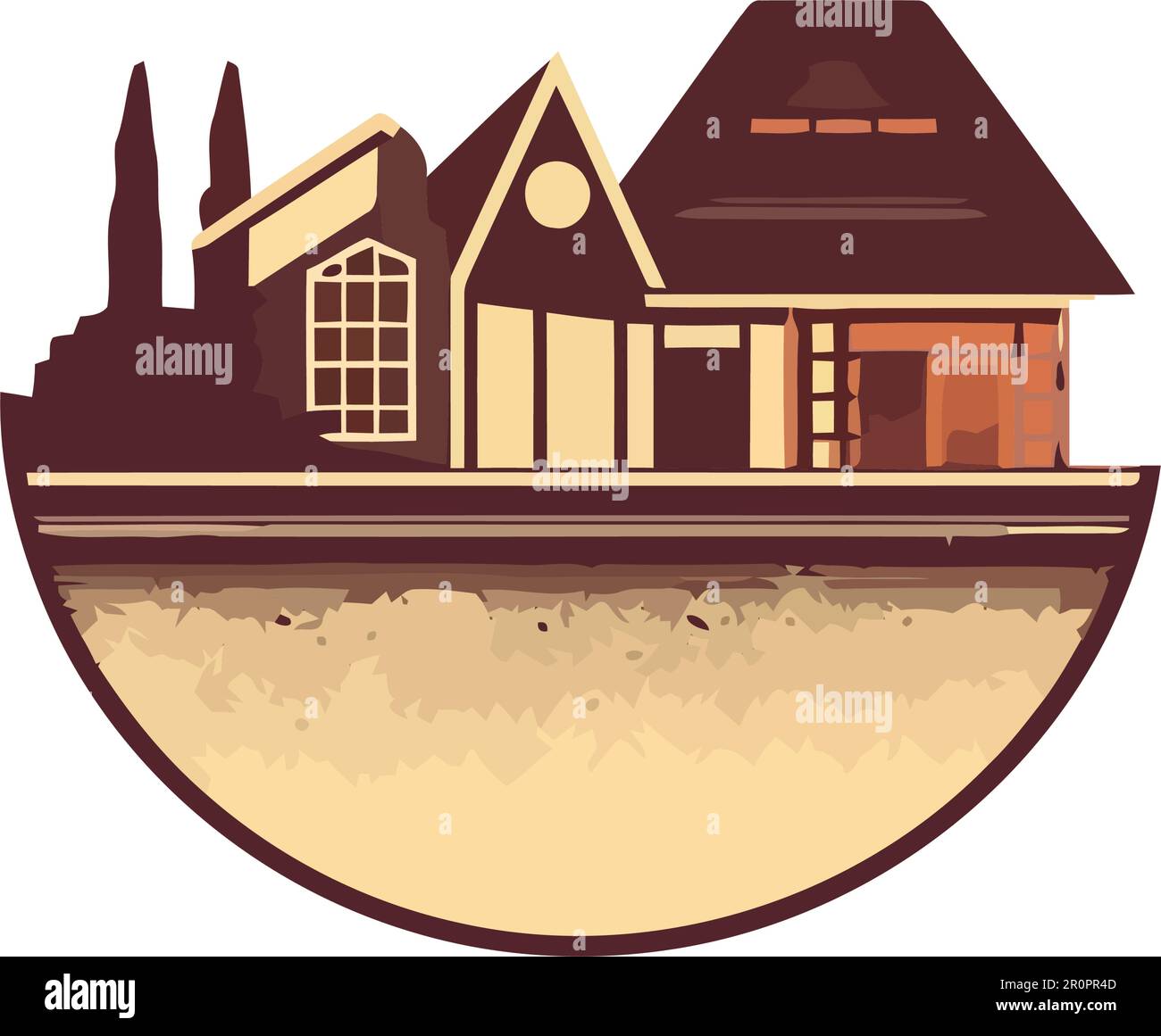 countryside cottage and trees Stock Vector Image & Art - Alamy