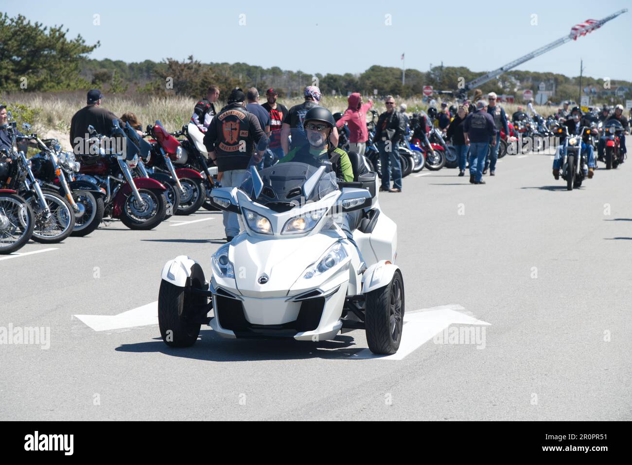 Blessing of the Bikes. West Dennis, Massachusetts, on Cape Cod. A three