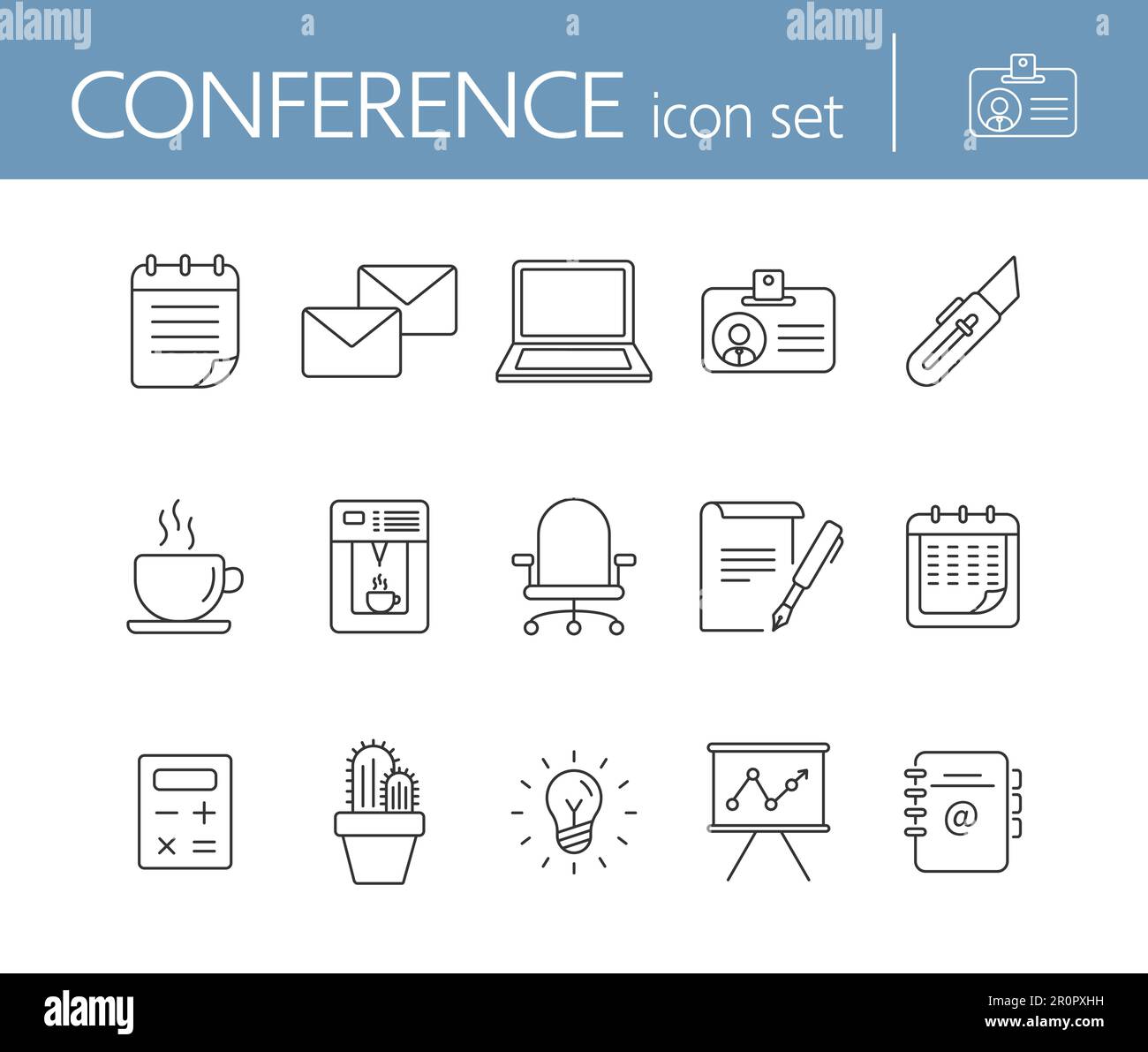 Conference icon set Stock Vector Image & Art - Alamy