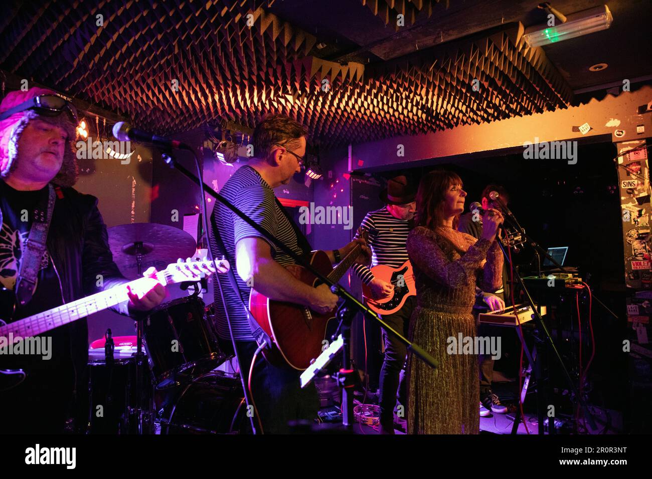 Indie band Silver Biplanes on stage at the Hope & Anchor pub, Islington