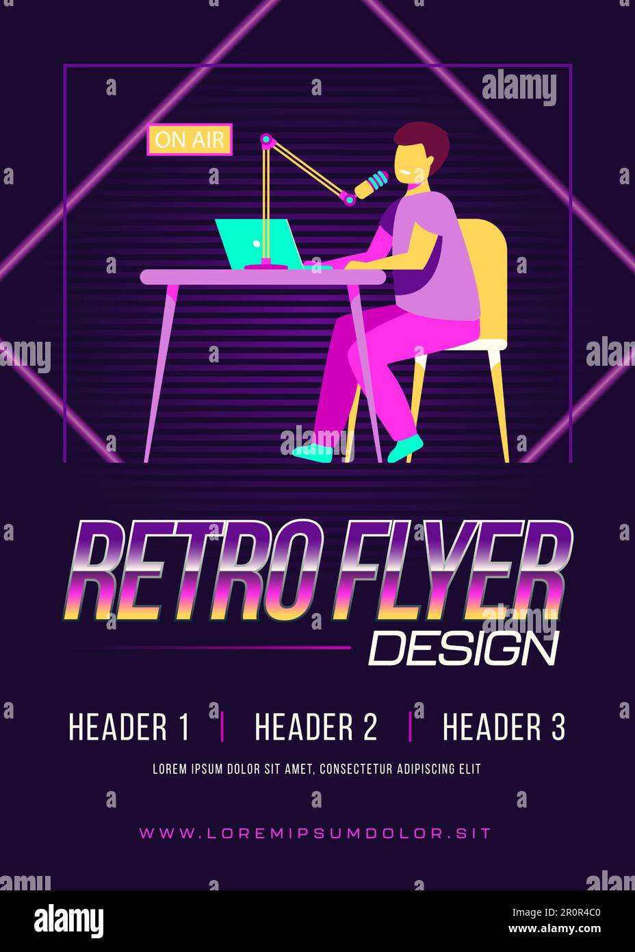 Podcast microphone business person Stock Vector Images - Alamy