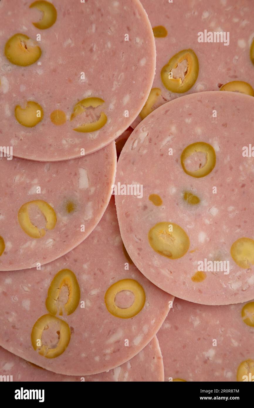 Organic Sliced Mortadella with Olives Ready to Eat Stock Photo Alamy