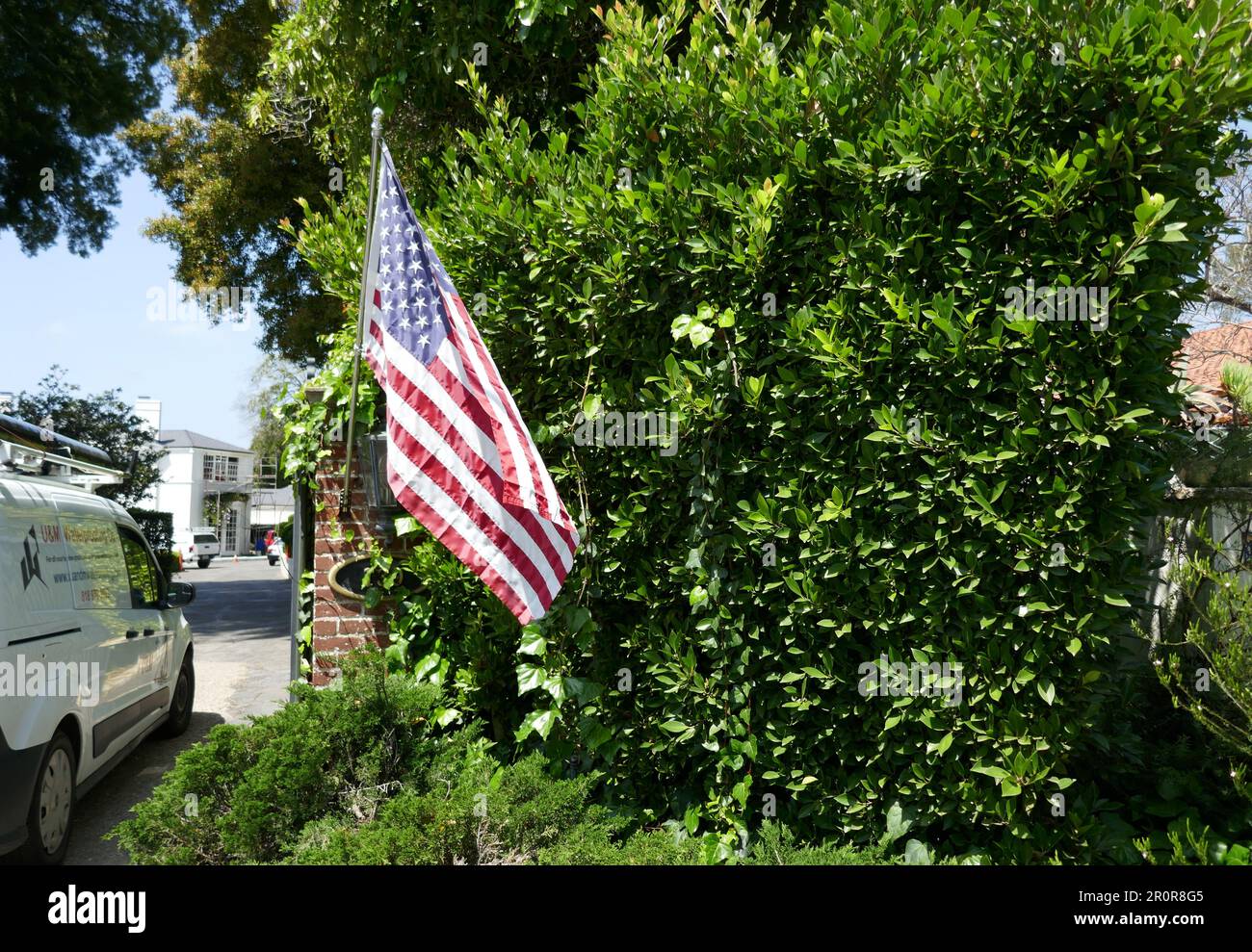 Los Angeles, California, USA 8th May 2023 Actor Tyrone Power and Actor David Niven Former Home/house at 139 N. Saltair Avenue on May 8, 2023 in Los Angeles, California, USA. Photo by Barry King/Alamy Stock Photo Stock Photo