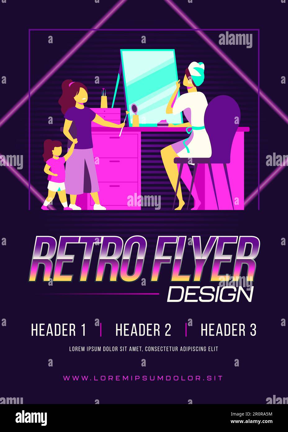 Mom taking care of her face Stock Vector Image & Art - Alamy