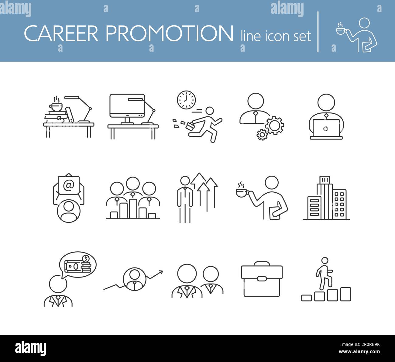 Career growth icon linear hi-res stock photography and images - Alamy