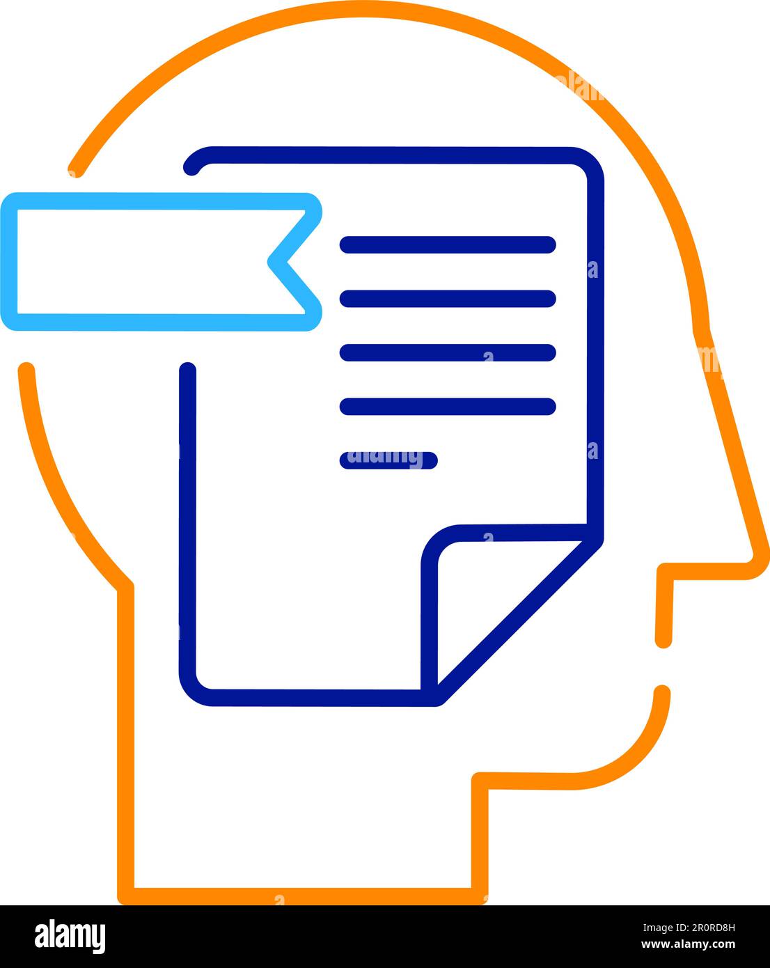 Personal data, individual information linear vector icon. Identity protection thin line pictogram Stock Vector