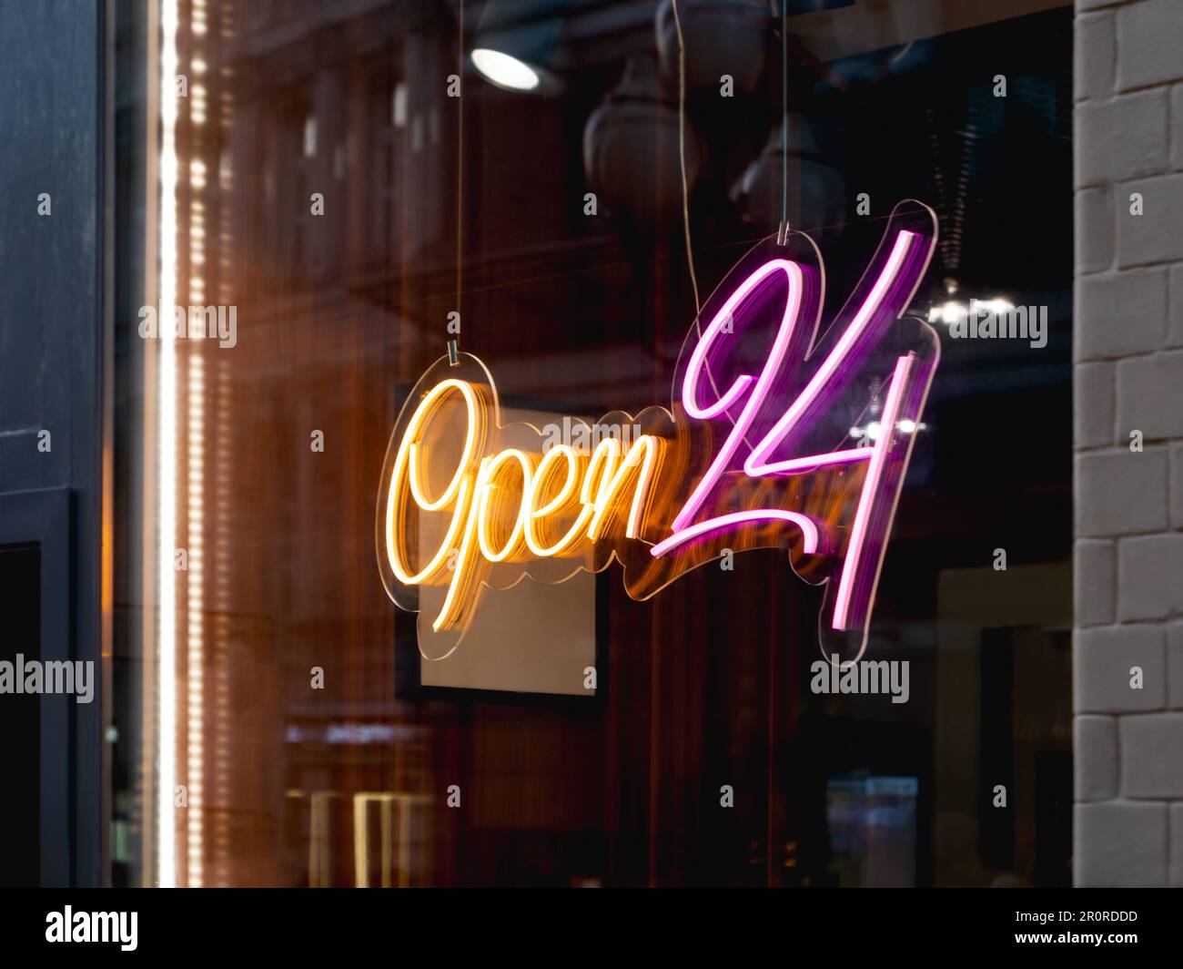 Open 20 hours sign hi res stock photography and images   Alamy