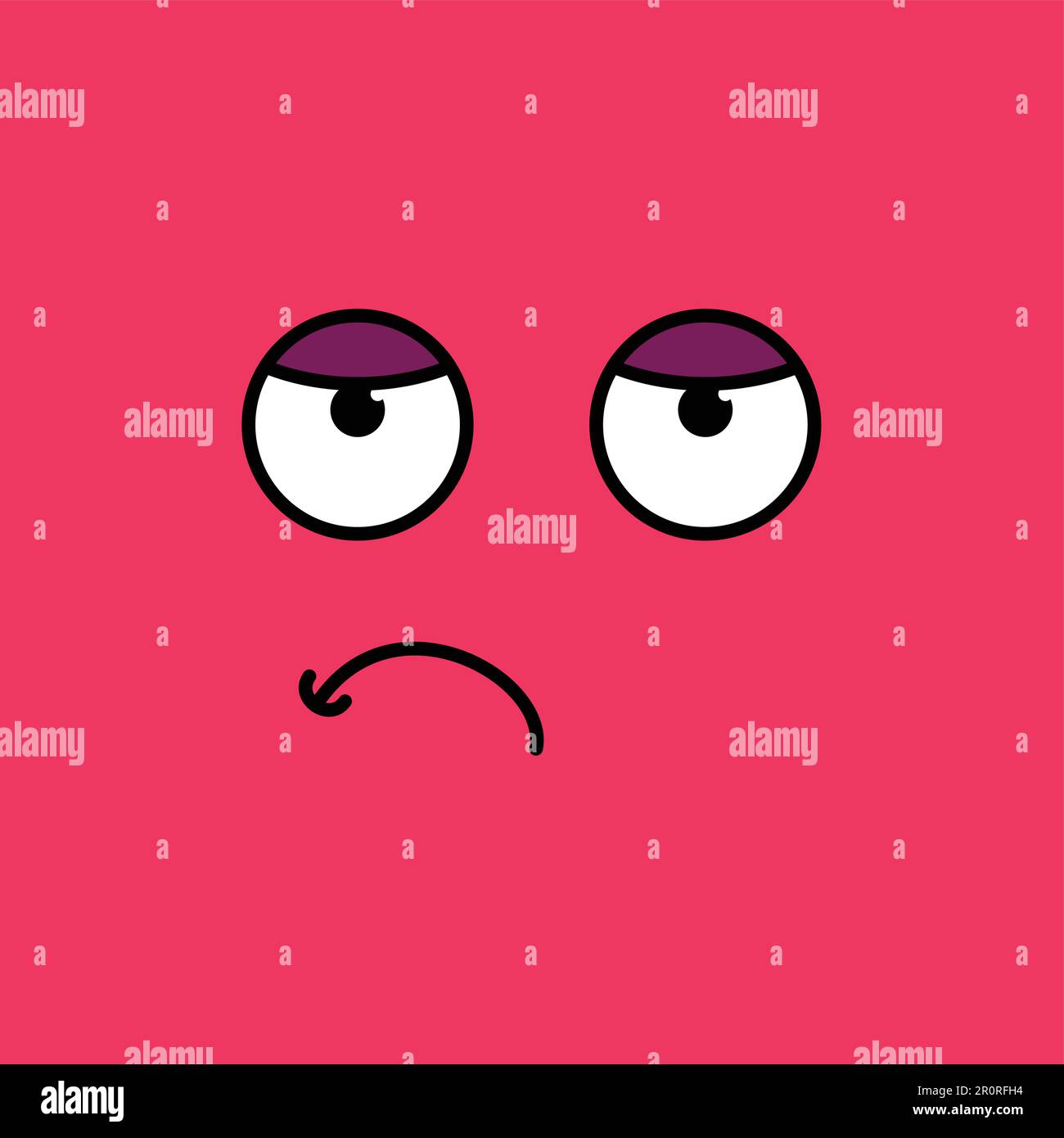 Premium Vector  Anguished face scared expression emoji negative