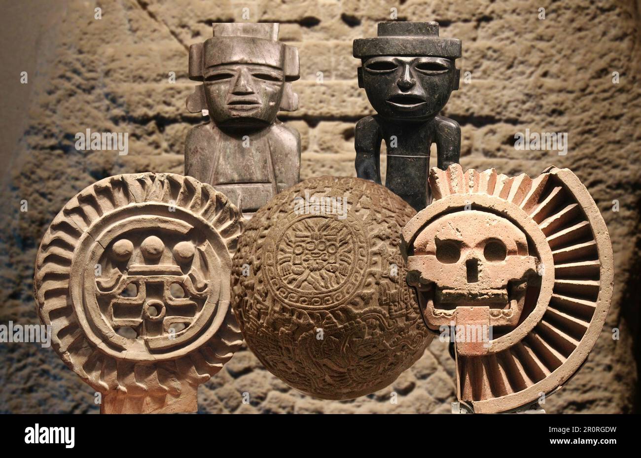 Some Aztec figurines and artifacts from the ancient and mysterious city of Teotihuacán