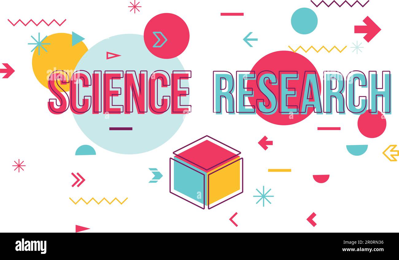 Science experiment word concept banner design. Biochemistry research