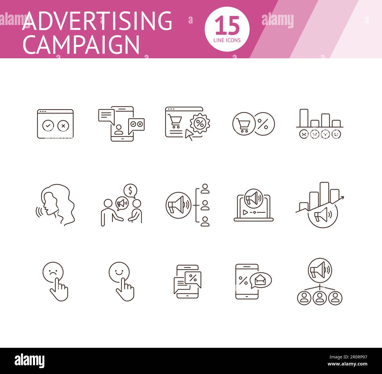 Advertising campaign icons Stock Vector Image & Art - Alamy