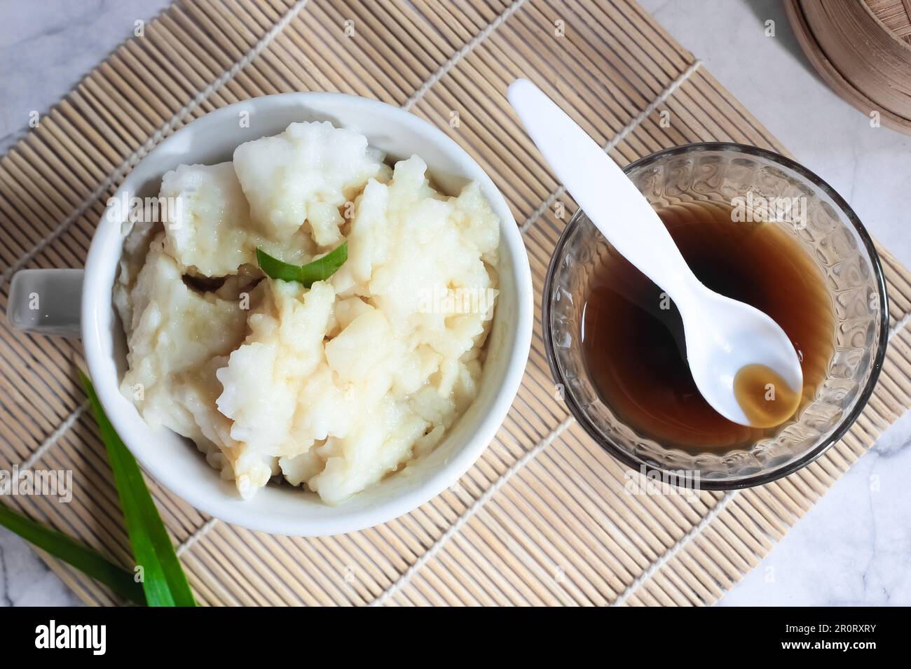 Bubur sumsum. Dessert porridge originating from Java made from rice