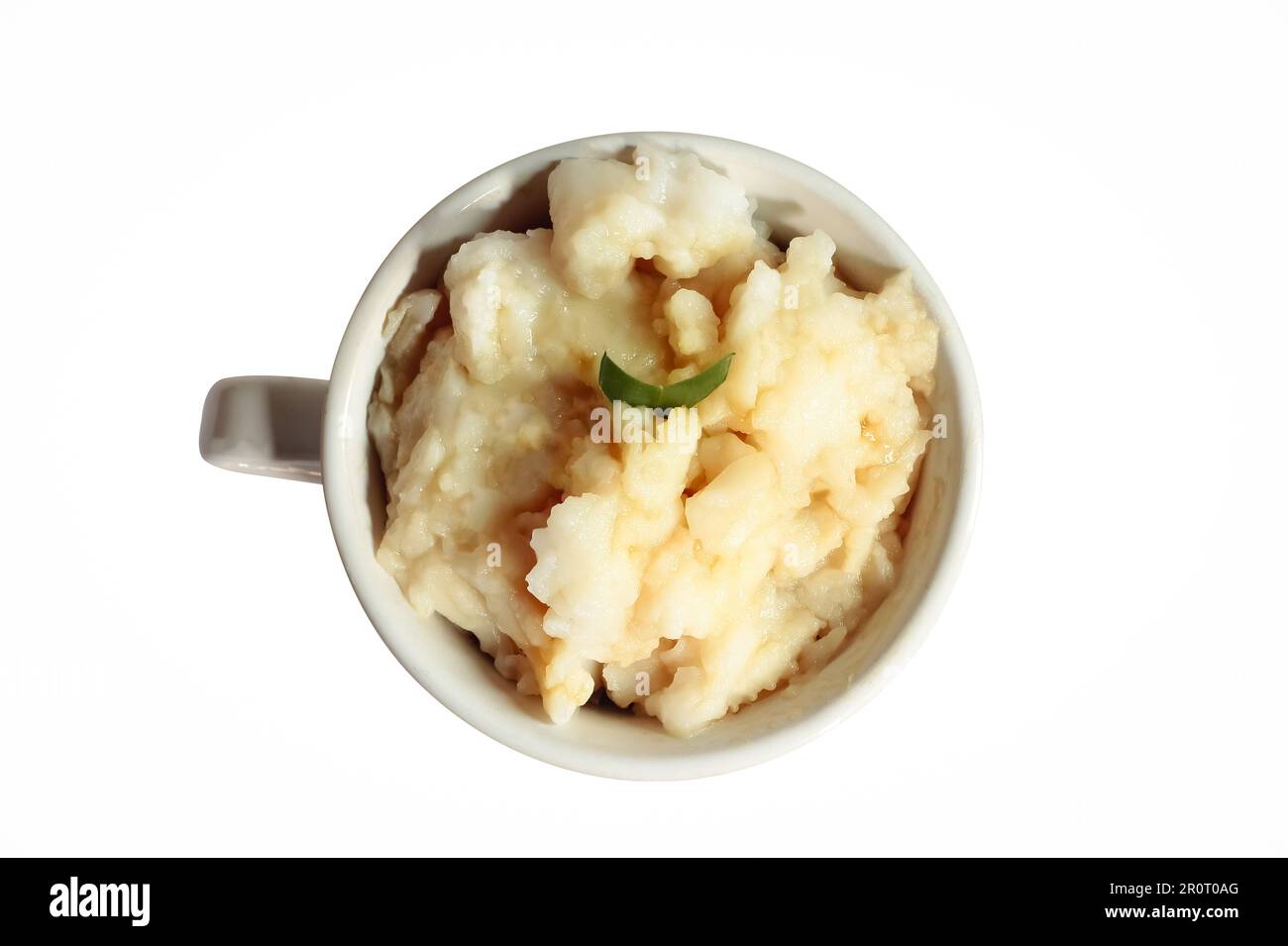 Bubur sumsum dessert porridge originating from Java. Bubur sumsum isolated on white background Stock Photo