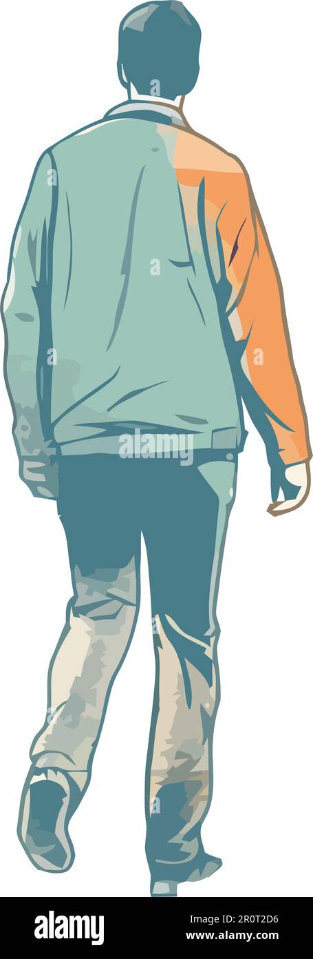 One man walking in jeans, modern fashion Stock Vector Image & Art - Alamy