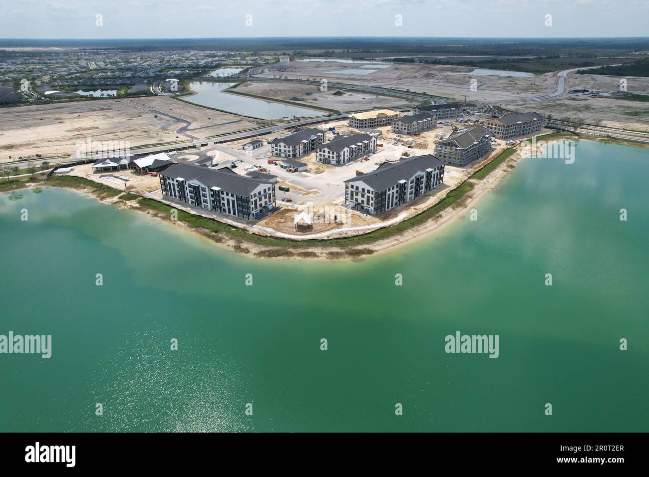 Aerial future apartments Babcock Ranch Stock Photo Alamy
