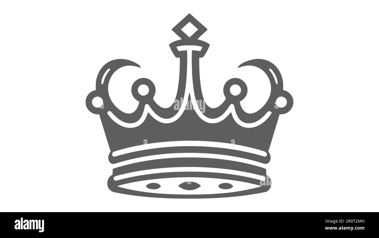 Crown Icon in trendy flat style isolated on white background. Vector ...