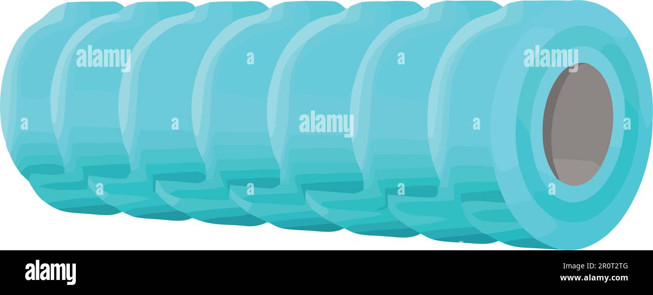 yoga foam roller blue equipment Stock Vector Image & Art - Alamy