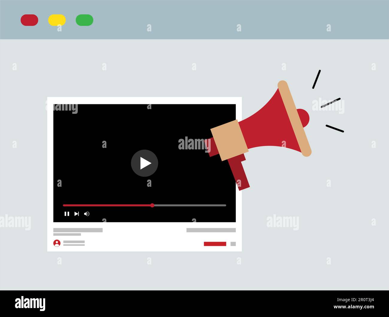 Video Marketing icon vector image. Suitable for mobile application web application and print media. Stock Vector