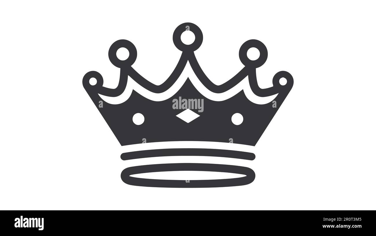 Crown Icon in trendy flat style isolated on white background. Vector ...