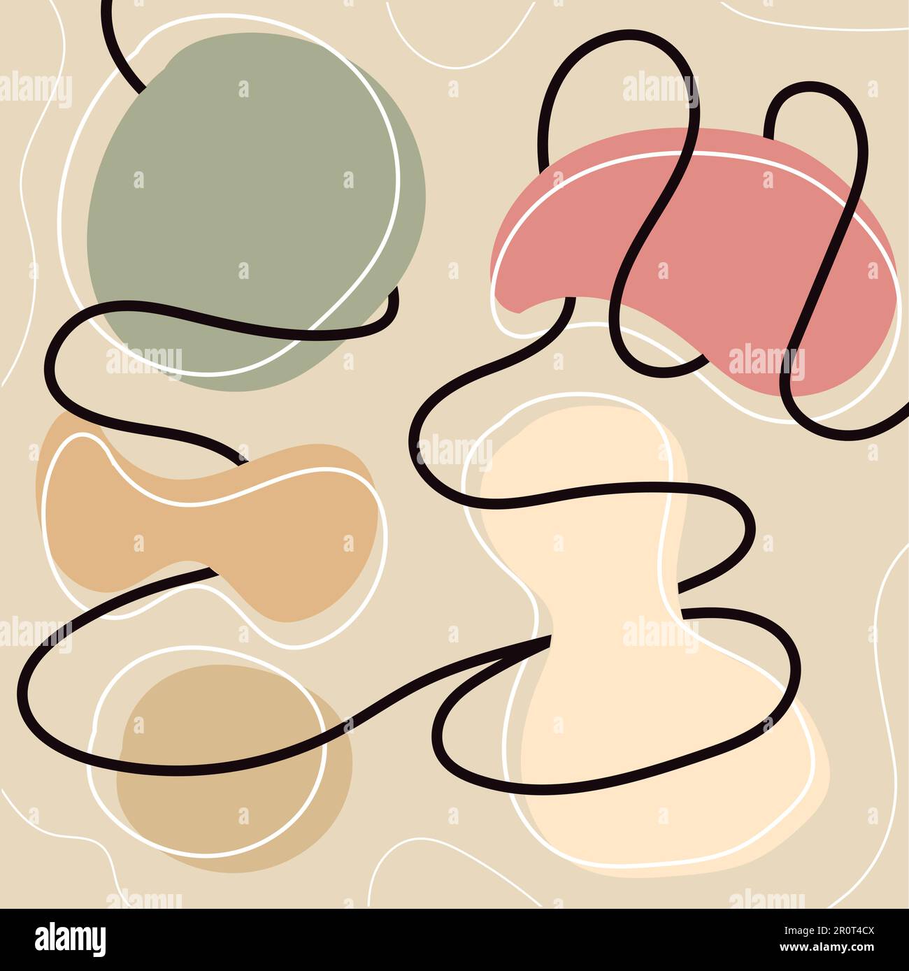 Hand drawn illustration background with abstract shapes Vector Stock ...