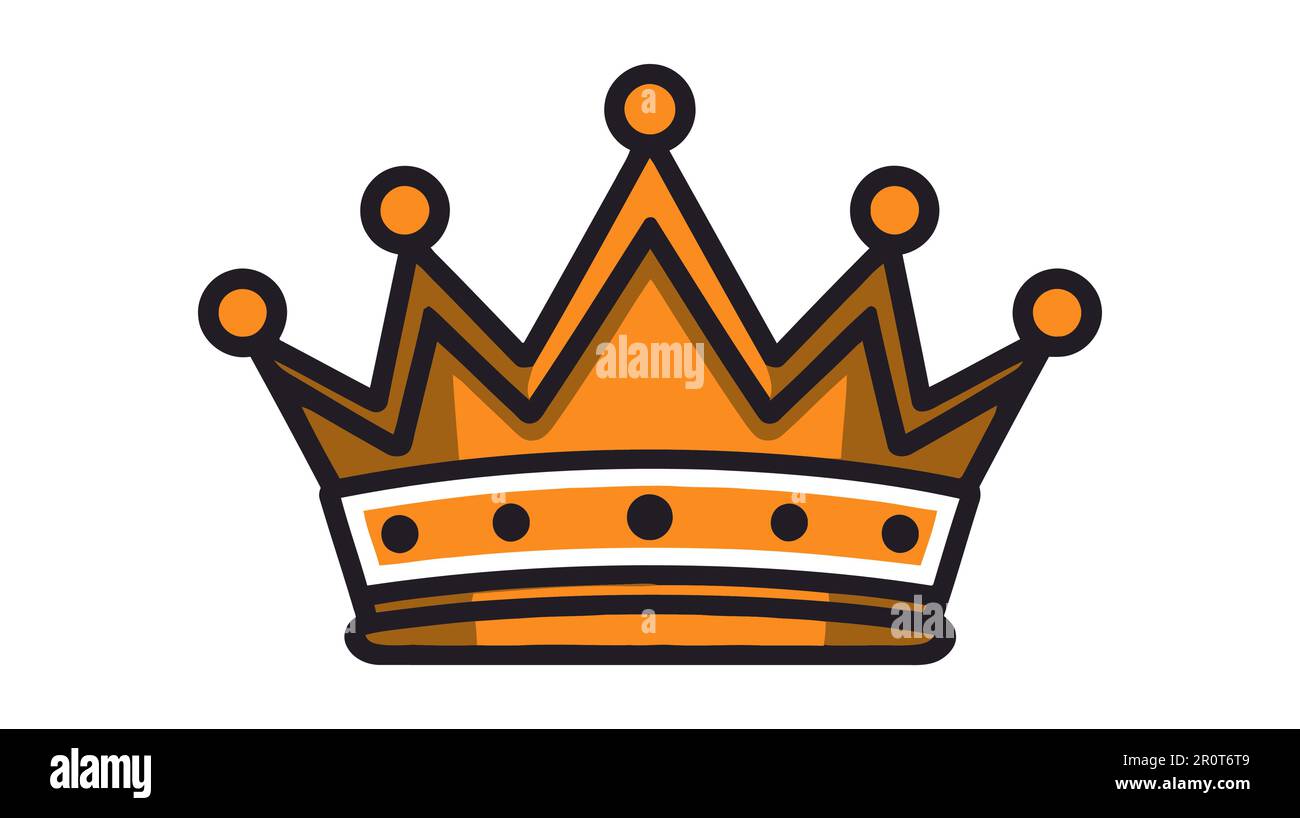 Crown Icon in trendy flat style isolated on white background. Vector ...