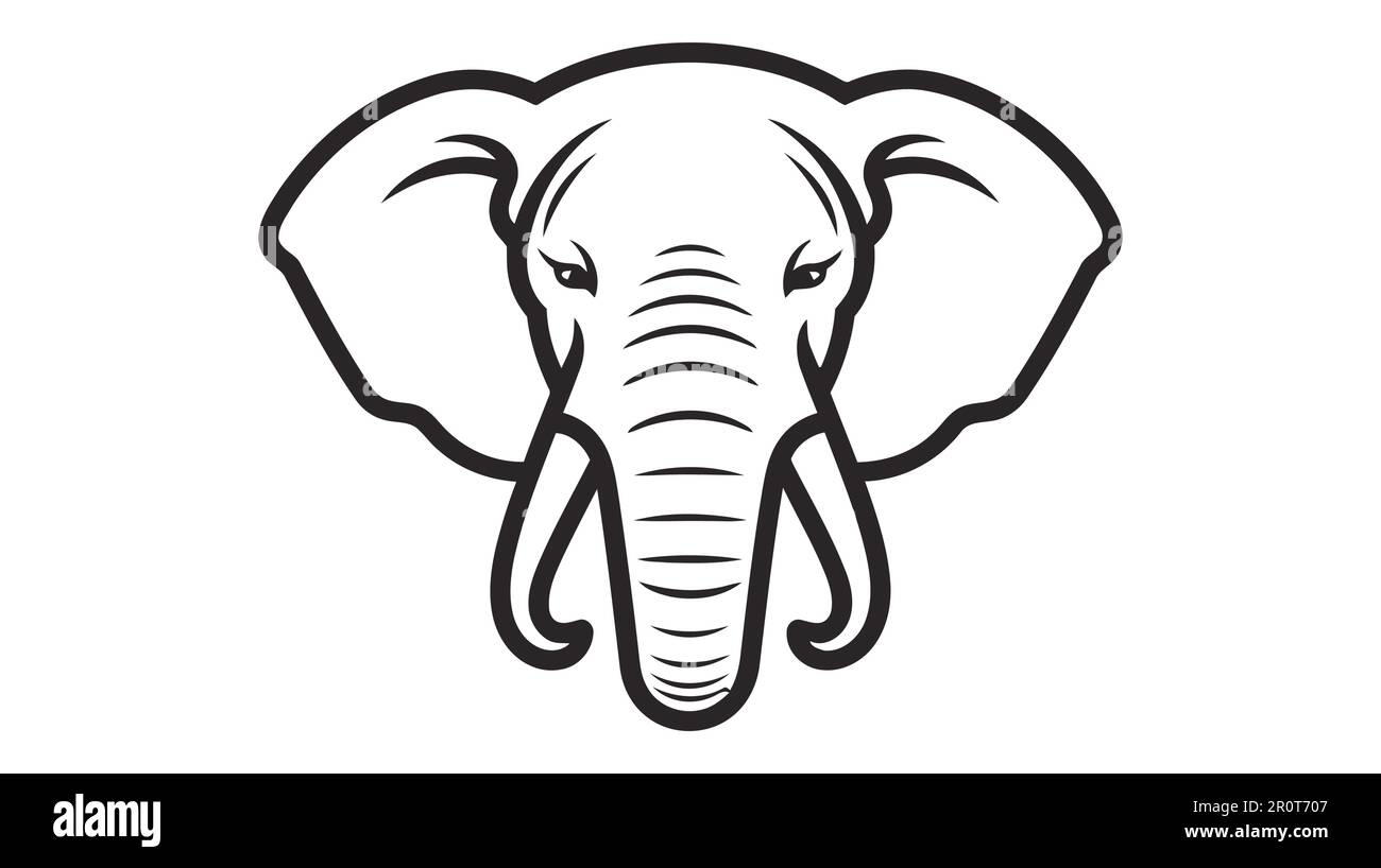 Vector elephant logo. Elephant icon on white background Stock Vector ...