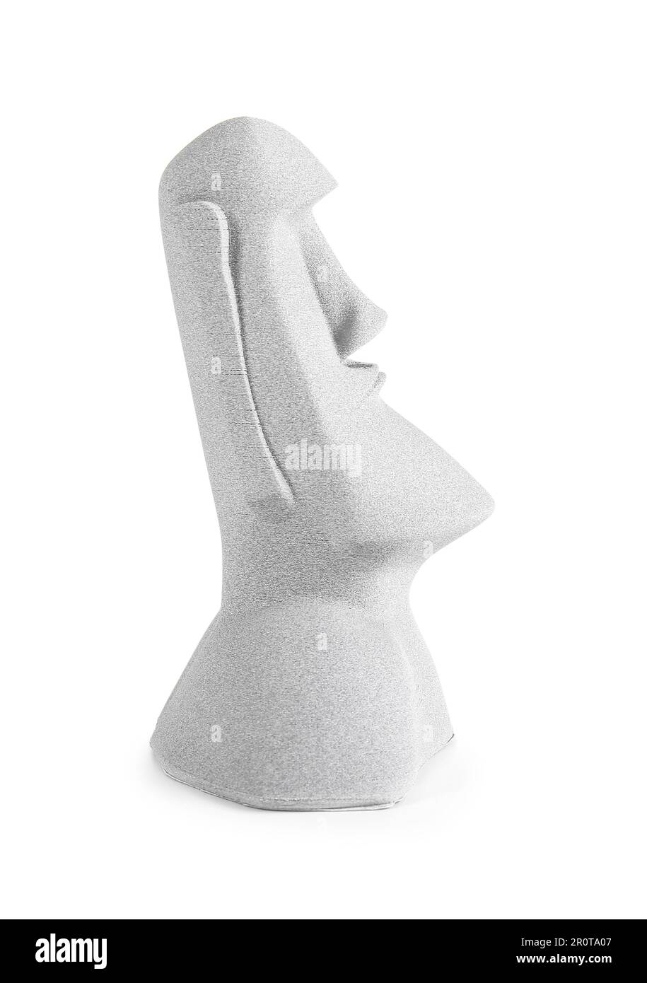 Decorative Moai statue on white background Stock Photo Alamy