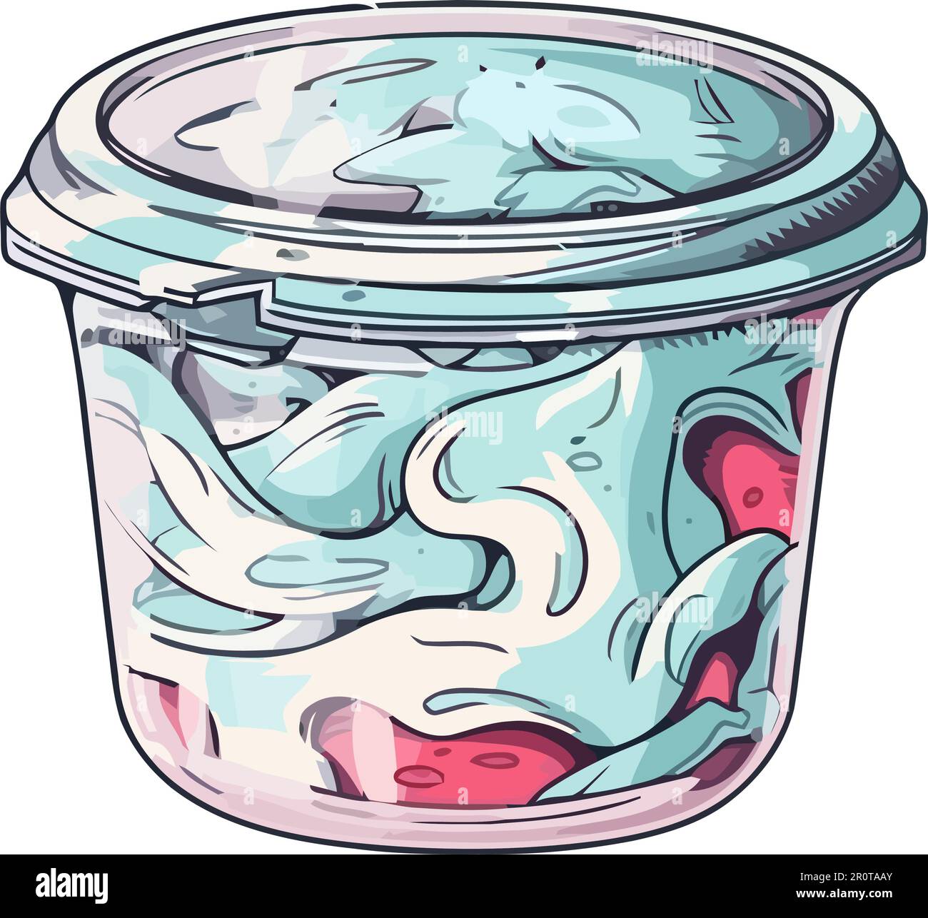 Plastic paint bucket with lid Stock Vector Images - Alamy