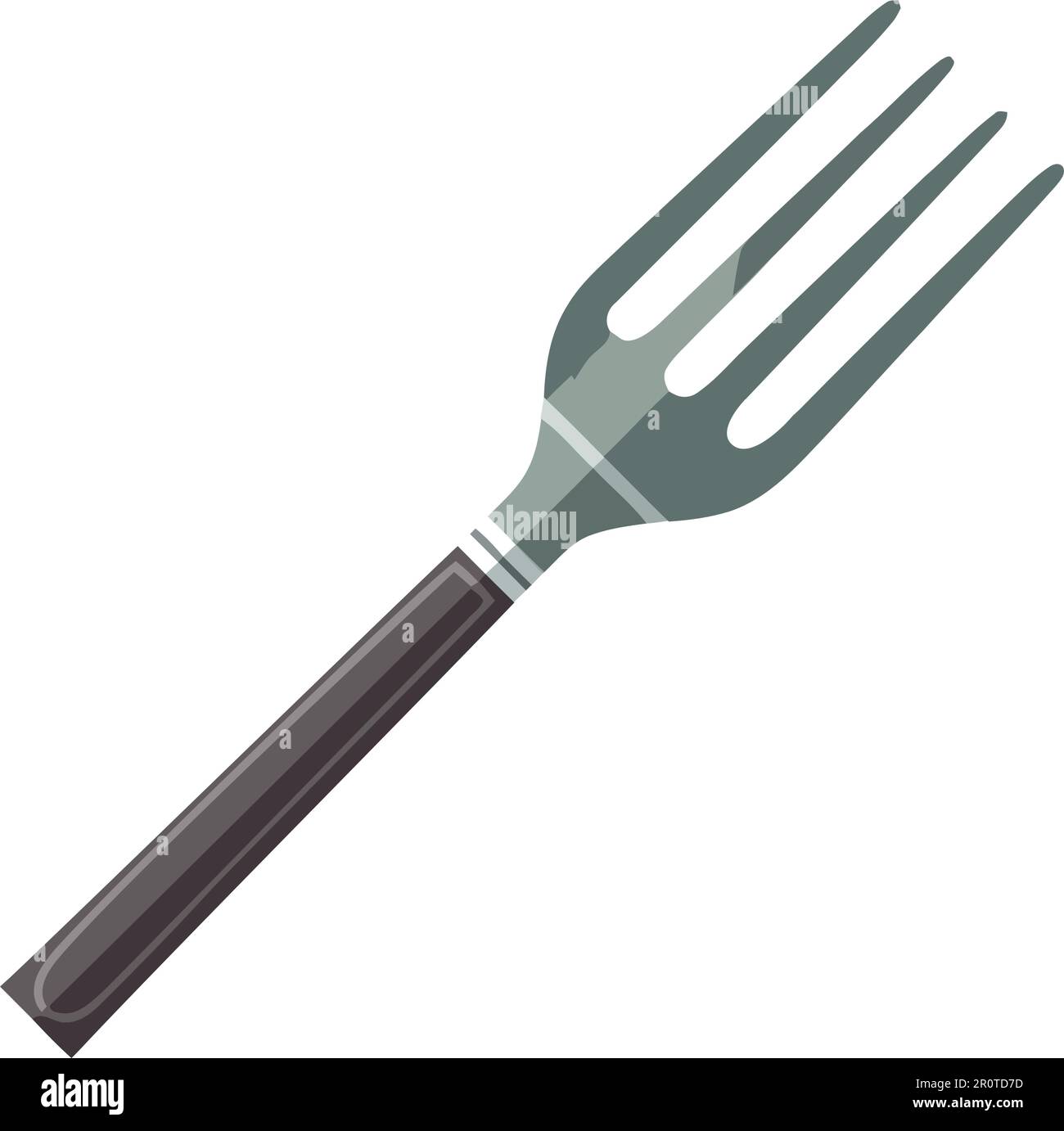 Sharp metal fork over white Stock Vector Image & Art Alamy