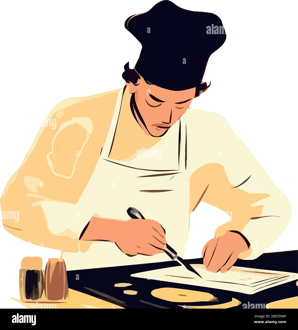 One chef design over white Stock Vector