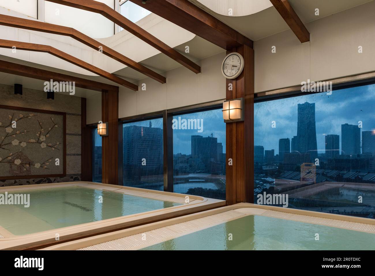 Yokohama, Japan July 16, 2016 - the Izumi Japanese Bath is an onsen ...