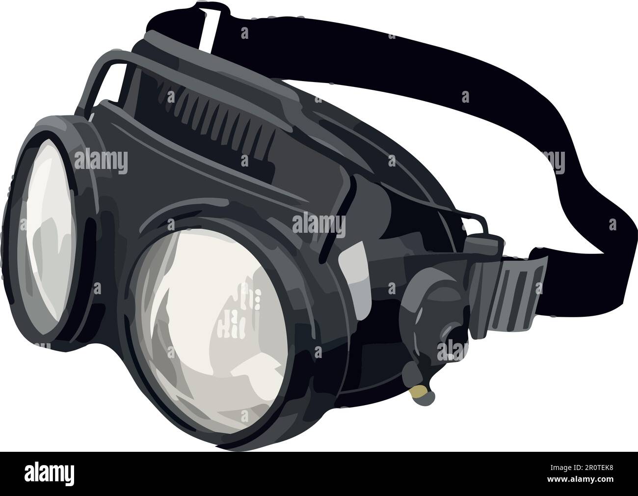 Zooming lens design over white Stock