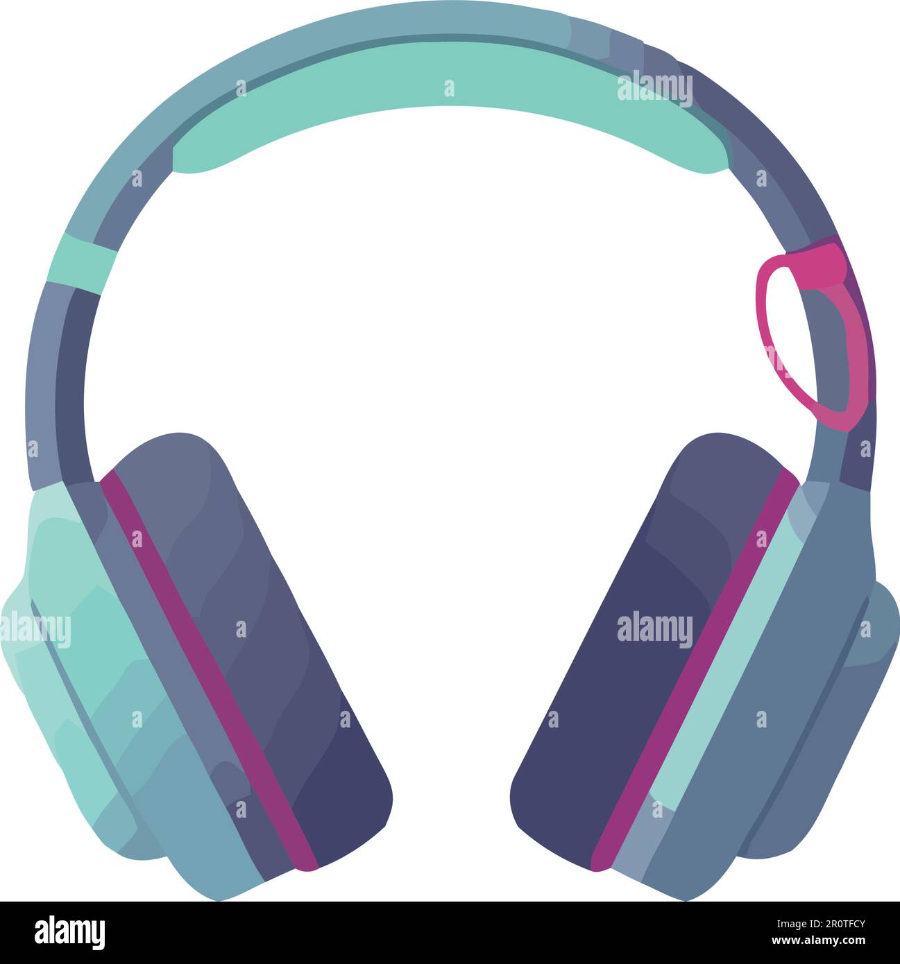 Modern headphones symbolize creativity and relaxation Stock Vector