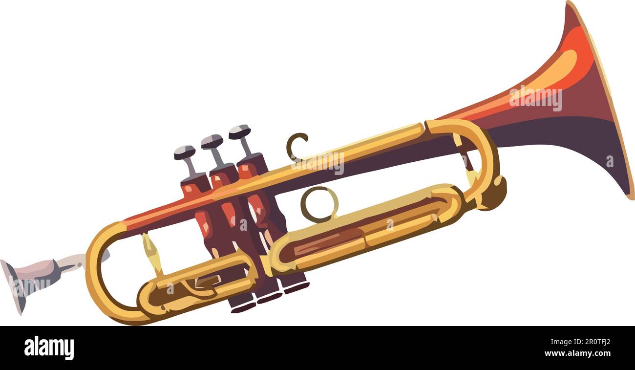 Trumpet reflection Stock Vector Images Alamy