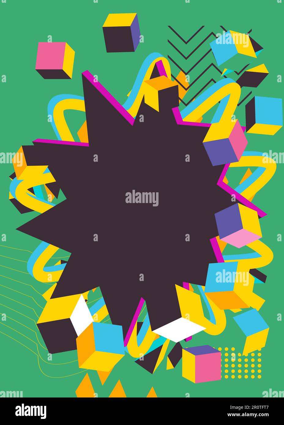 Explosion Geometry Vector Vibrant explosion shapes colors hi-res stock photography and images - Alamy
