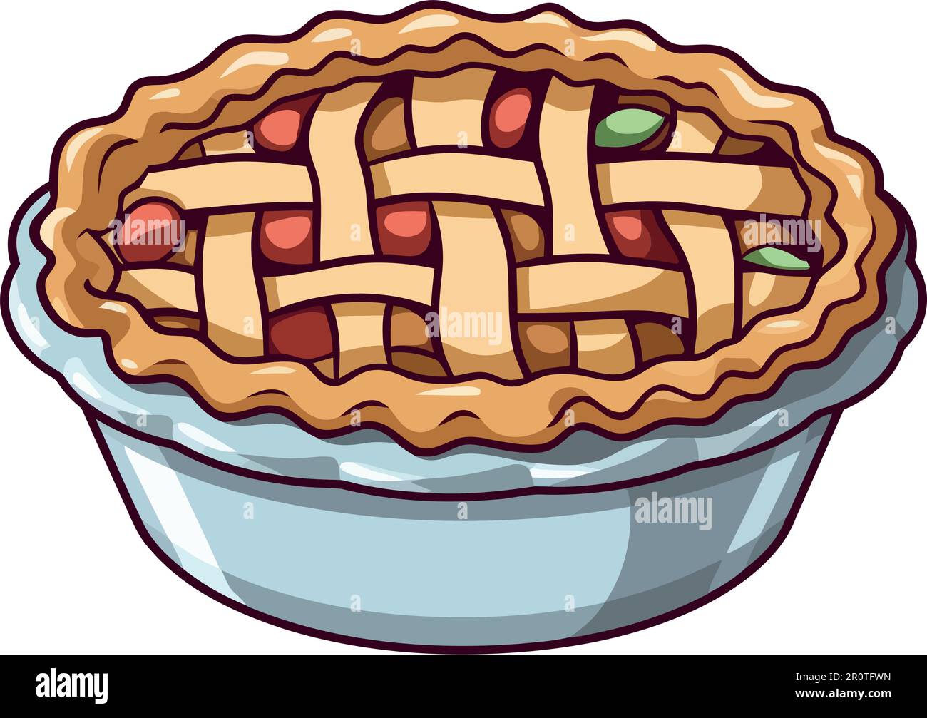 Sweet baked pastry item in a cute basket Stock Vector