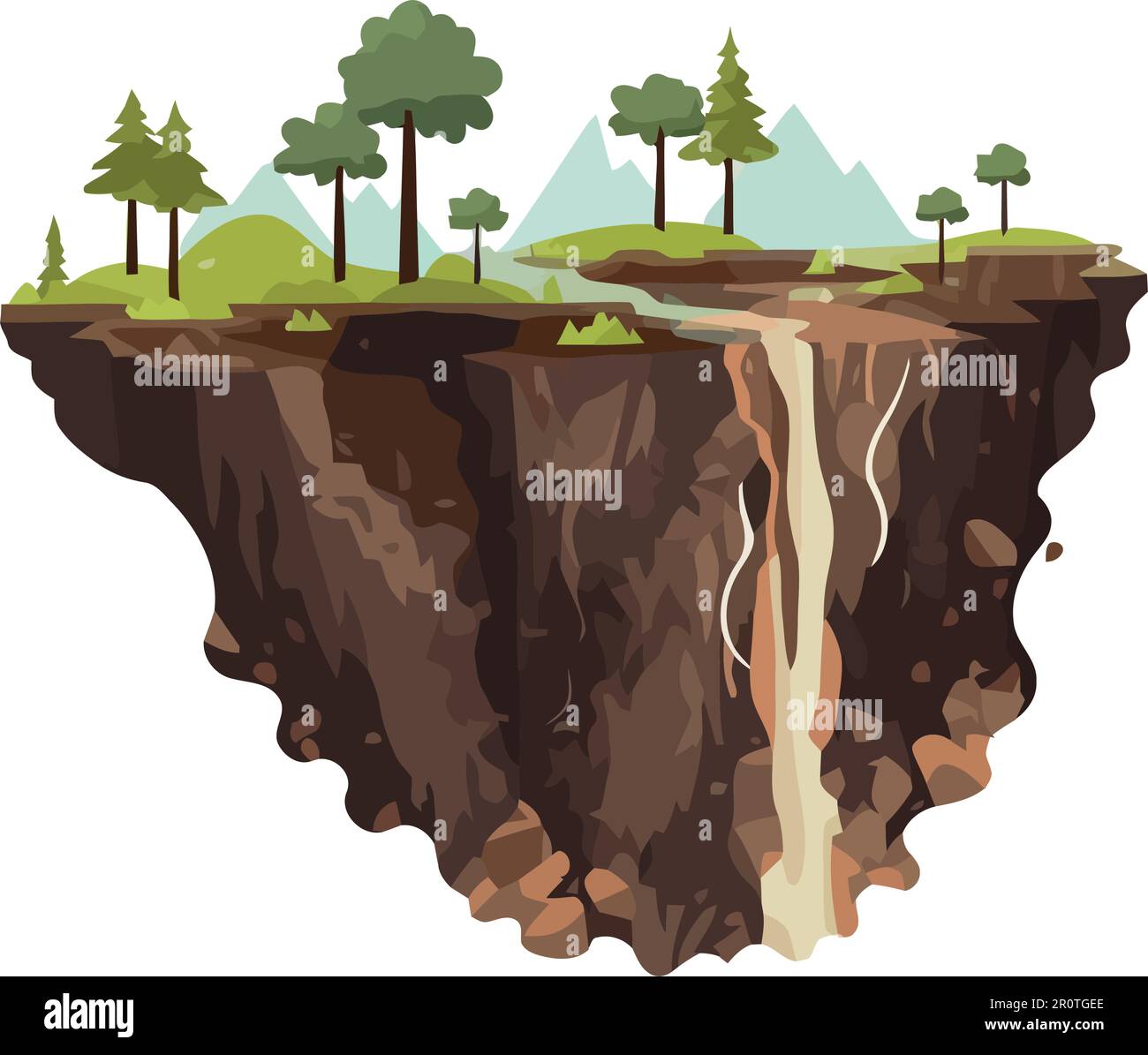 nature landscape of a mountain forest Stock Vector Image & Art - Alamy